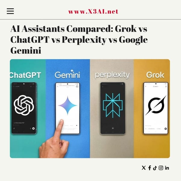 AI Assistants Compared: Grok vs ChatGPT vs Perplexity vs Google Gemini