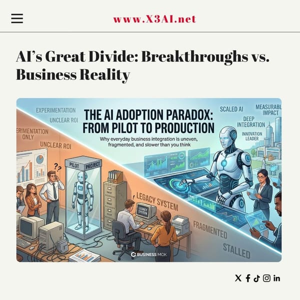 AI’s Great Divide: Why Breakthroughs Race Ahead While Business Reality Crawls